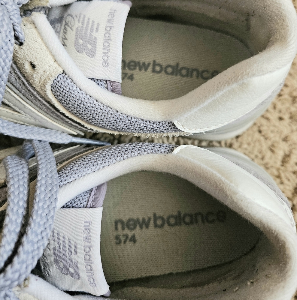 New Balance Athletic Shoes - Gray and White